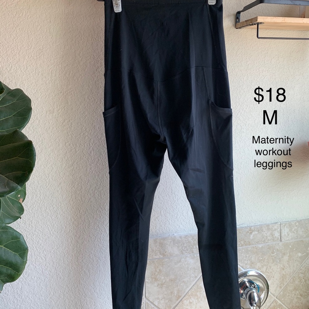 Black maternity leggings